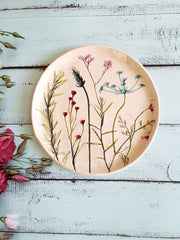 Hand built botanical plate