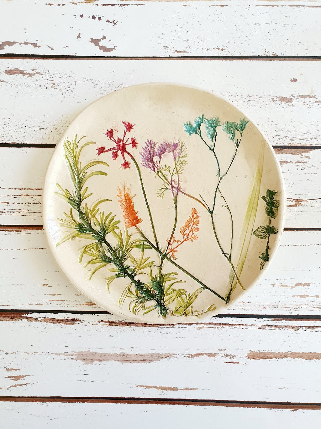 Botanical plate Holiday gift – Ceramics By Orly