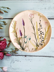 ceramic plate with plants