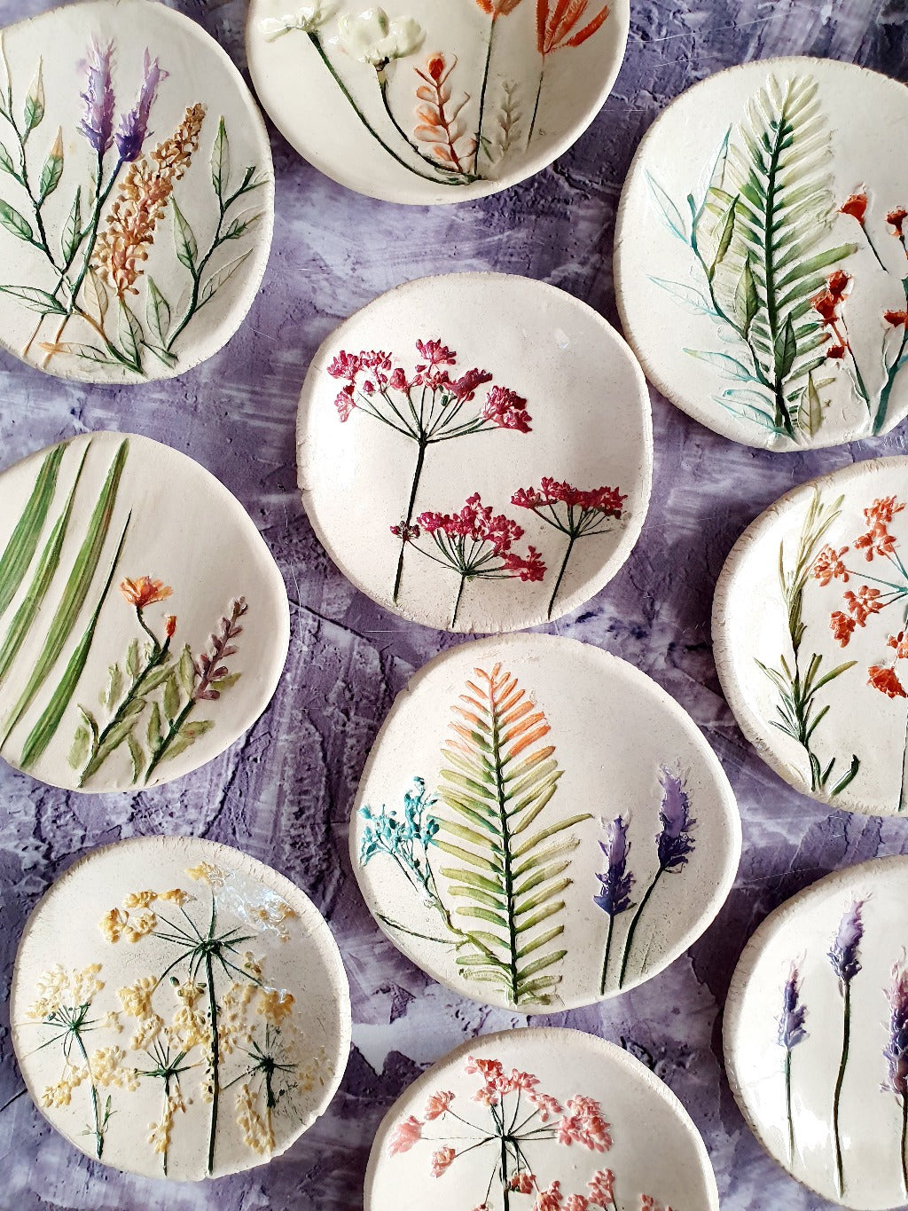 Ceramic handmade botanical bowls – Ceramics By Orly