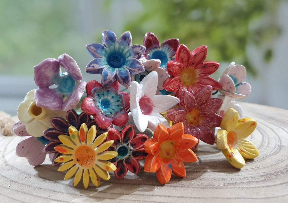 Pottery flowers
