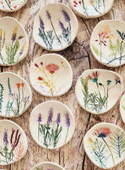 ceramic botanical bowls