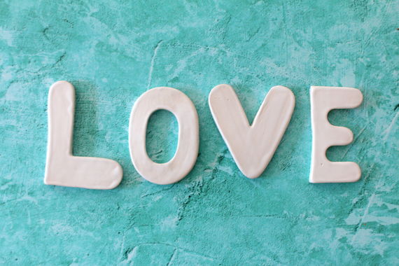 Handmade ceramic letters Love letters