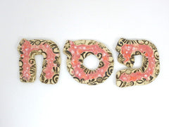 Designed Hebrew letters in a color of your choice - Ceramics By Orly
 - 6