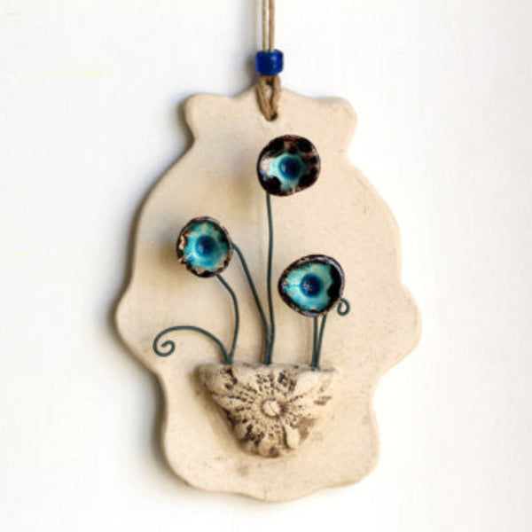 Ceramic Hamsa decoration for Good Luck