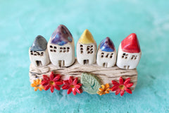 Miniature ceramic houses