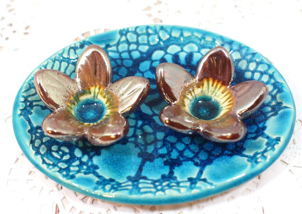 Ceramic Shabbat candle holders