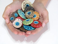 Colorful ceramic cabochons - Ceramics By Orly
 - 1