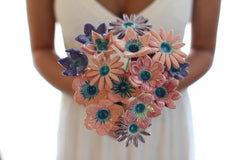 White Bridal bouquet, Wedding bouquet Shabby chic wedding Wedding flowers - Ceramics By Orly
 - 3