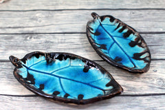 Ceramic Leaves Home decor Soap dish Jewelry holder - Ceramics By Orly
 - 1