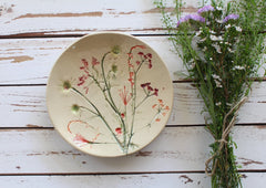 ceramic flowers plate