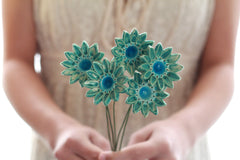Turquoise flowers