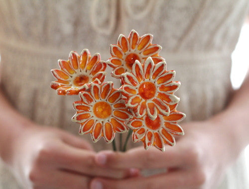 Wedding bouquet Orange flowers 