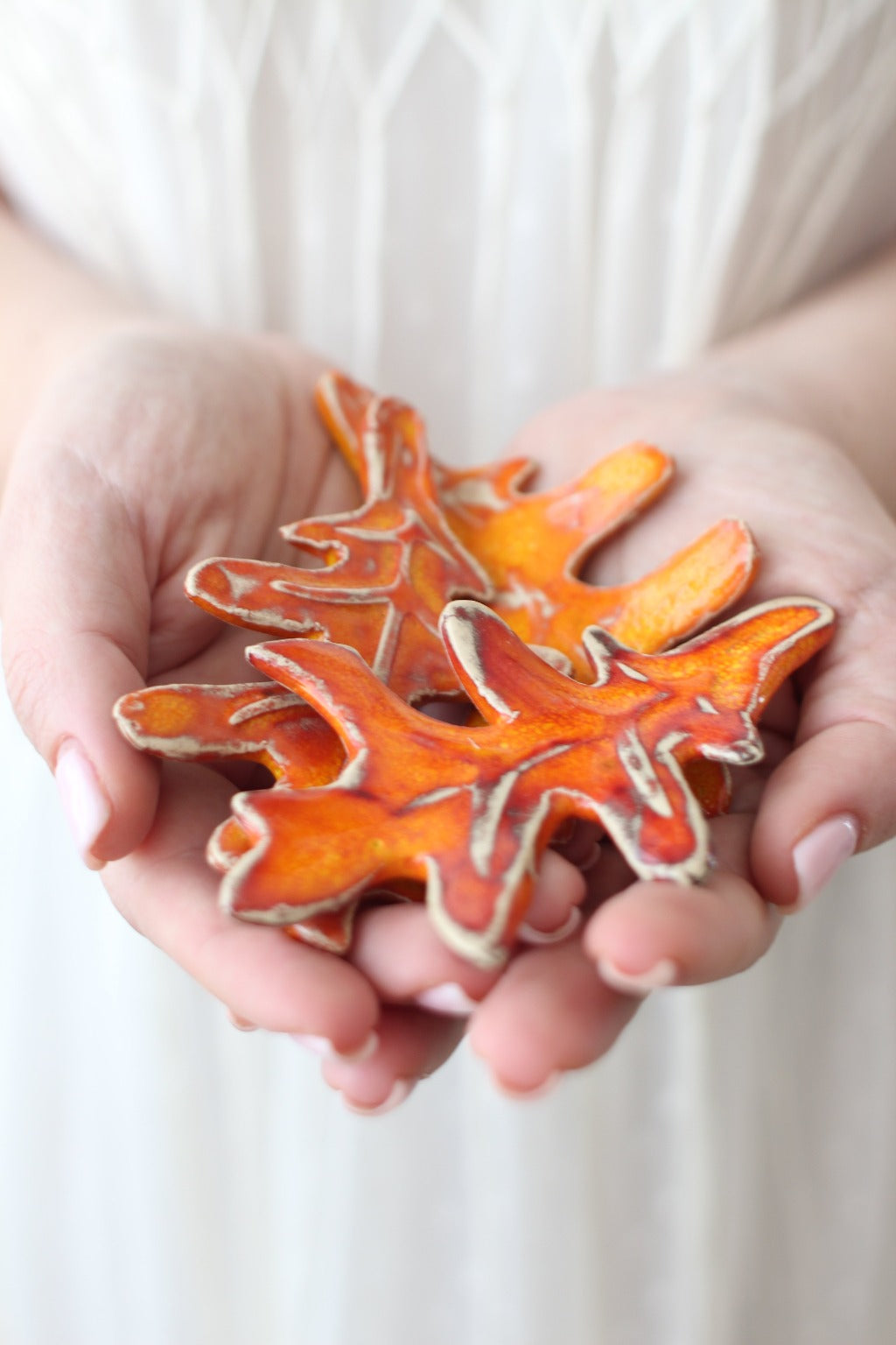 Autumn leaves Ceramic fall leaves Home decor Fall decoration Rustic de ...