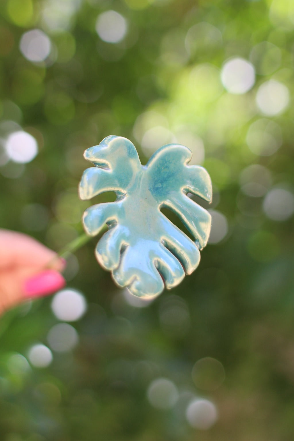 ceramic monstera leaf Ceramic Monstera leaves Housewarming gift