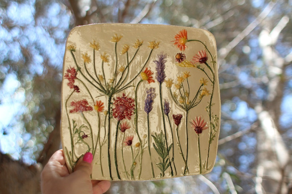 Ceramic centerpiece Handmade ceramic floral botanical plate – Ceramics ...
