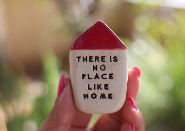 Miniature house Ceramic house Family gift There is no place like home