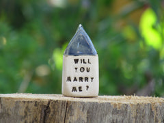 Will you marry me miniature house - Ceramics By Orly
 - 2