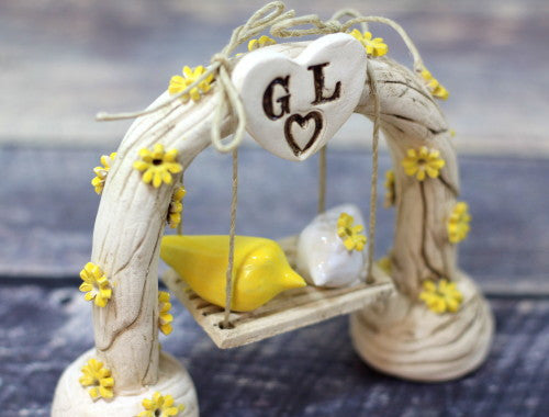 Romantic wedding cake topper