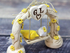 Romantic wedding cake topper - Ceramics By Orly
 - 1