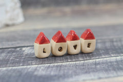 Miniature LOVE houses - Ceramics By Orly
 - 2