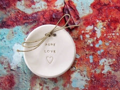 PURE LOVE wedding ring dish - Ceramics By Orly
 - 2
