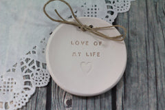 Love of My Life wedding ring dish Ring bearer - Ceramics By Orly
 - 3