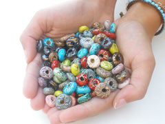 Colorful ceramic beads - Ceramics By Orly
 - 5