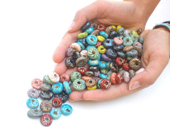 Colorful ceramic beads - Ceramics By Orly
 - 3