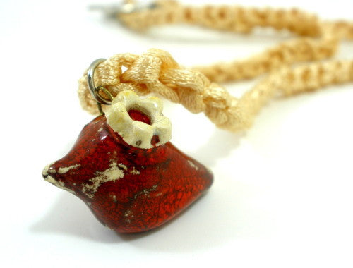Bird necklace in a color of your choice - Ceramics By Orly
 - 1
