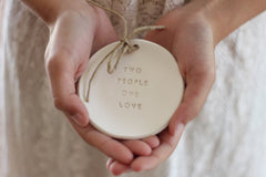 Two people one love Wedding ring dis - Ceramics By Orly
 - 1