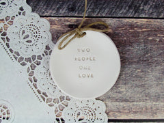 Two people one love Wedding ring dis - Ceramics By Orly
 - 4