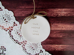 Two people one love Wedding ring dis - Ceramics By Orly
 - 5