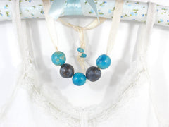 Beaded ceramic necklace in a color of your choice - Ceramics By Orly
 - 4