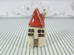 A tiny rustic ceramic beach cottage in a color of your choice - Ceramics By Orly
 - 4