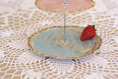 Shabby Chic 3 Tiered cupcake and Cookie Stand - Ceramics By Orly
 - 3