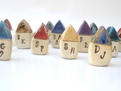 Personalized ceramic tiny house with your initials - Ceramics By Orly
 - 4