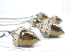Acorn Jewelry – OOAK ceramic acorn necklace in a color of your choice - Ceramics By Orly
 - 2