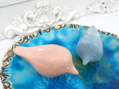 Wedding cake topper A pair of love birds in a beautiful turquoise lake - Ceramics By Orly
 - 1