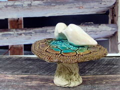 Rustic wedding cake topper Love birds Wedding cake topper - Ceramics By Orly
 - 3