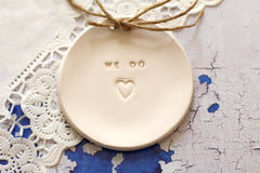 Wedding ring dish We Do - Ceramics By Orly
 - 2