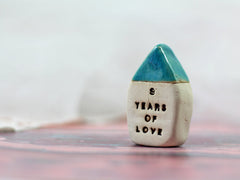 Anniversary gift Message houses Miniature houses Personalized gift - Ceramics By Orly
 - 1
