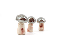 Ceramic mushrooms Home decoration Collectibles Miniatures Holidays decoration metallic decor, Wedding reception - Ceramics By Orly
 - 3