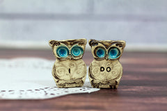 I DO owls cake topper for weddings - Ceramics By Orly
 - 3
