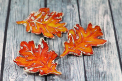 Autumn leaves Ceramic fall leaves Home decor Fall decoration Rustic de ...