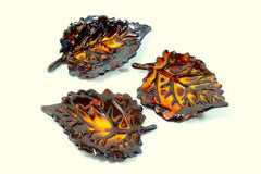 Brown and Orange ceramic leaves - Ceramics By Orly
 - 2