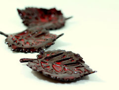 Brown and Red ceramic leaves - Ceramics By Orly
 - 1
