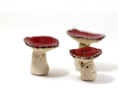 Ceramic mushroom Mushroom decor Red mushroom House warming gift Home decoration Collectibles Miniature sculpture - Ceramics By Orly
 - 5