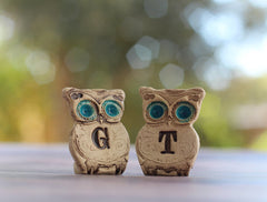 Personalized owls wedding cake topper - Ceramics By Orly
 - 6