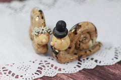 Snail cake topper Funny wedding cake topper Animal cake topper - Ceramics By Orly
 - 5